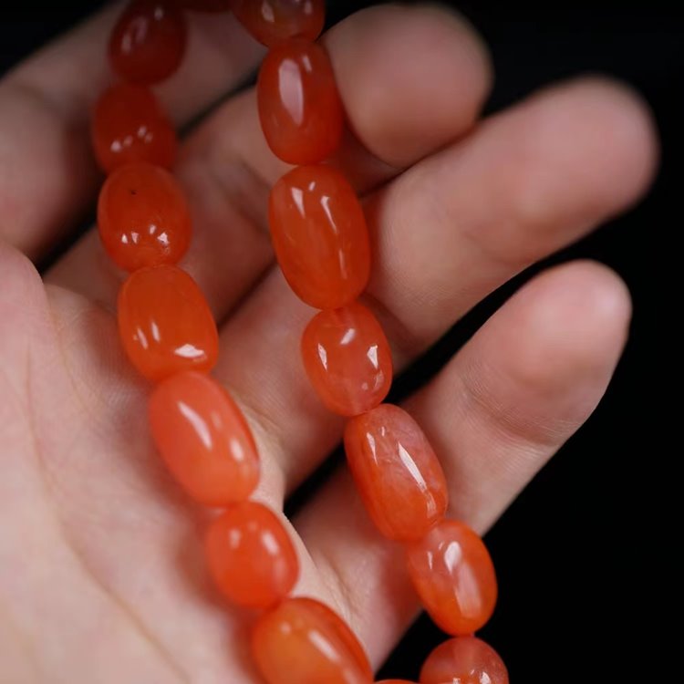 Antique Old Agate Tibetan Mala Bracelet