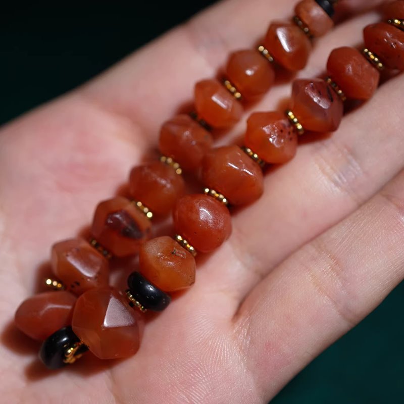 Antique Tibetan Agate Mala Bracelet