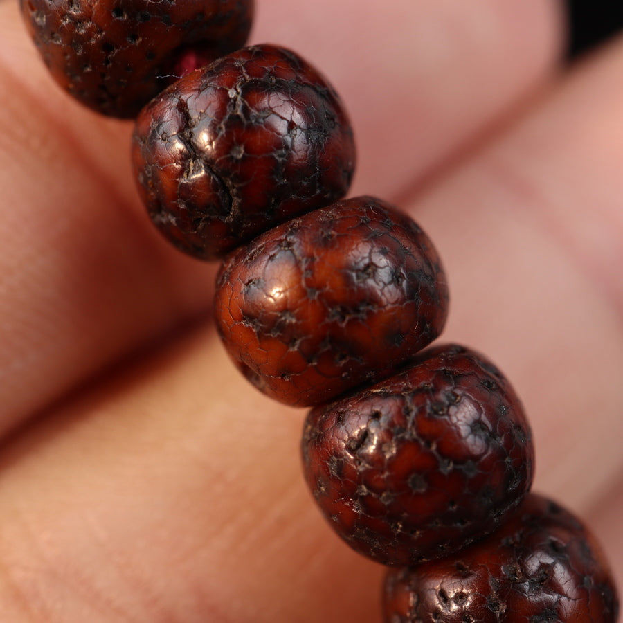 Antique Tibetan Lotus Mala Handmade