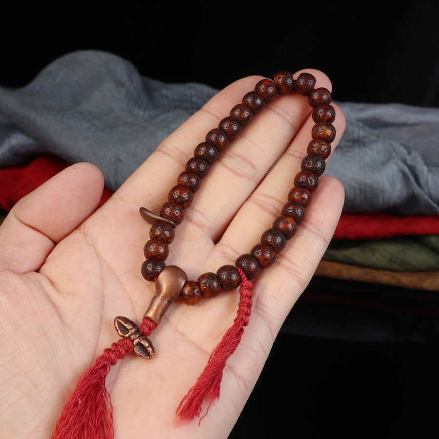 Antique Tibetan Lotus Mala Handmade