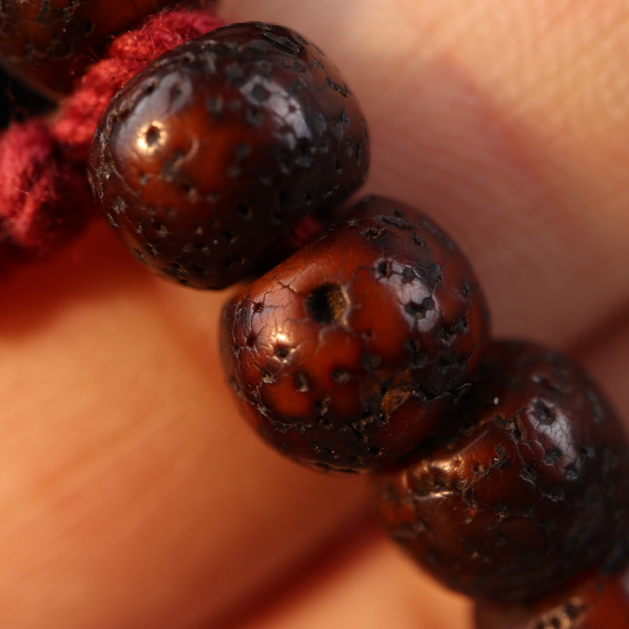 Antique Tibetan Lotus Mala Handmade