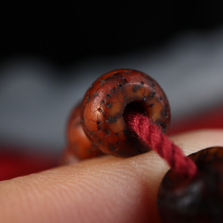 Antique Tibetan Lotus Mala Handmade