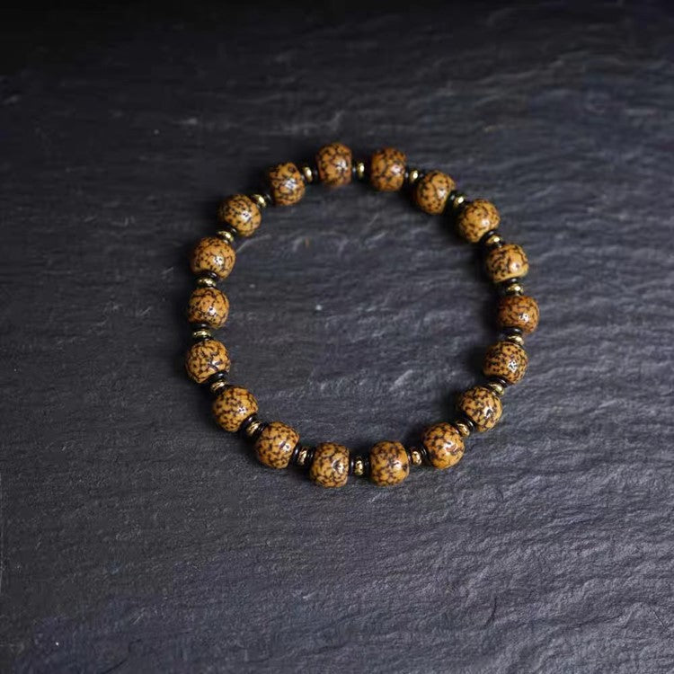 Antique Tibetan Lotus Seed Mala Bracelet