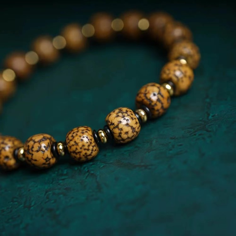 Antique Tibetan Lotus Seed Mala Bracelet