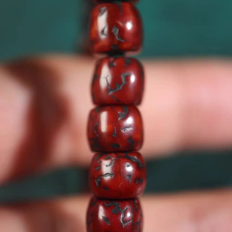 Antique Tibetan Old Rudraksha Wrist Mala