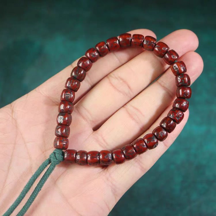 Antique Tibetan Old Rudraksha Wrist Mala