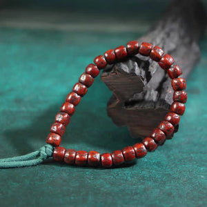 Antique Tibetan Old Rudraksha Wrist Mala