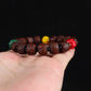 Antique Tibetan Rudraksha Agate Wrist Mala