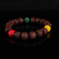 Antique Tibetan Rudraksha Agate Wrist Mala