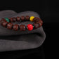 Antique Tibetan Rudraksha Agate Wrist Mala