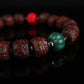 Antique Tibetan Rudraksha Agate Wrist Mala