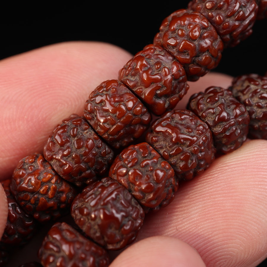 Antique Tibetan Rudraksha Wrist Mala