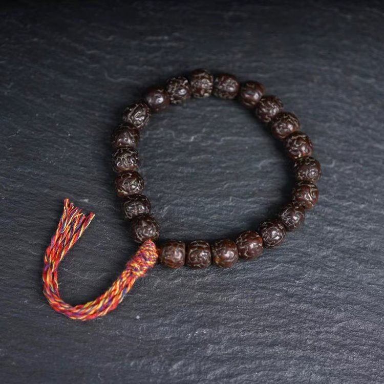 Antique Tibetan Small Rudraksha Mala Bracelet