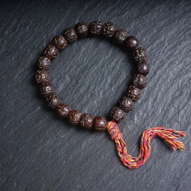 Antique Tibetan Small Rudraksha Mala Bracelet