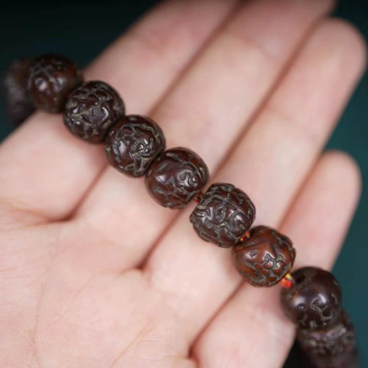 Antique Tibetan Small Rudraksha Mala Bracelet