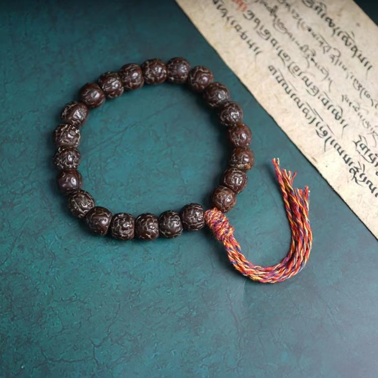 Antique Tibetan Small Rudraksha Mala Bracelet