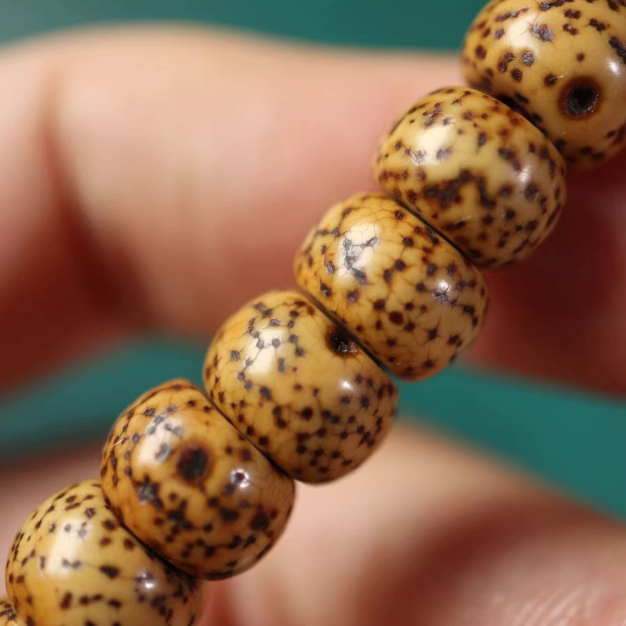 Antique Tibetan Star Moon Bodhi Lotus Mala