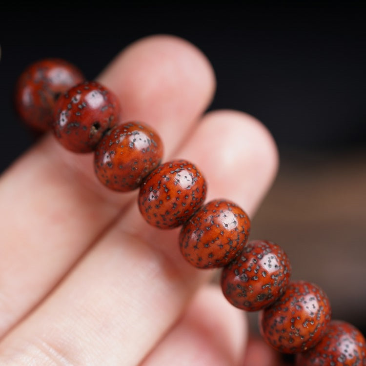 Antique Tibetan Star Moon Bodhi Seed Japa Mala