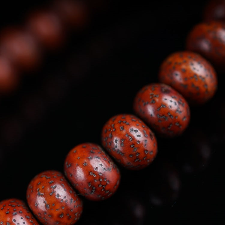 Antique Tibetan Star Moon Bodhi Seed Japa Mala