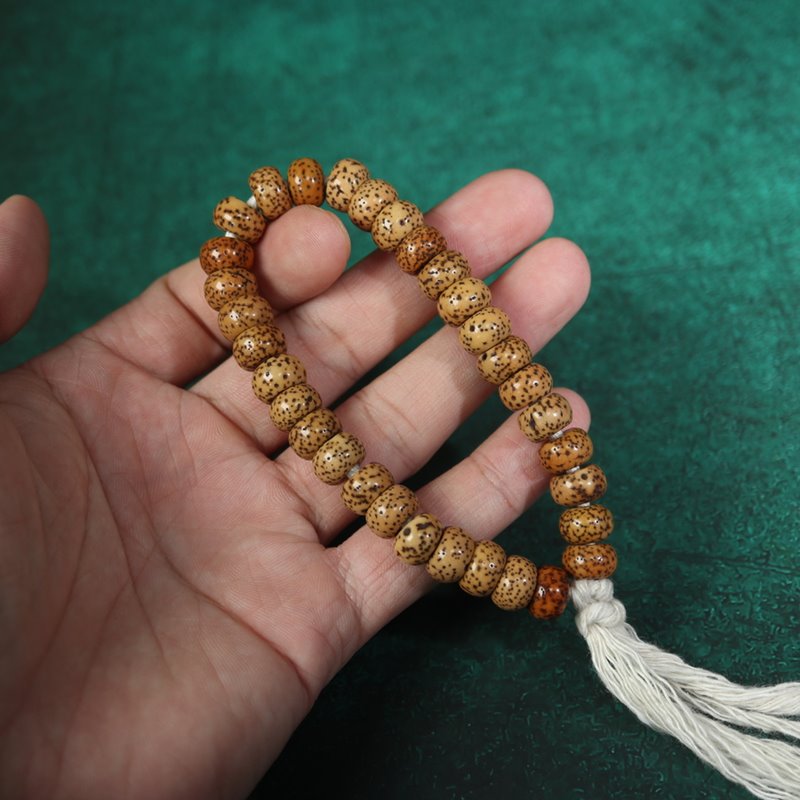 Antique Tibetan Star Moon Bodhi Seed Meditation Bracelet