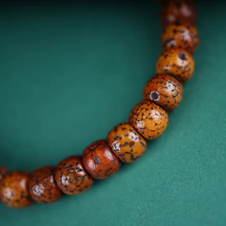 Antique Tibetan Star Moon Bodhi Seed Monk Beads