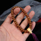 Antique Tibetan Star Moon Bodhi Seed Wrist Mala