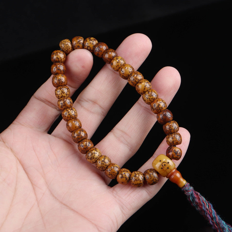 Antique Tibetan Style Star Moon Bodhi Seed Mala