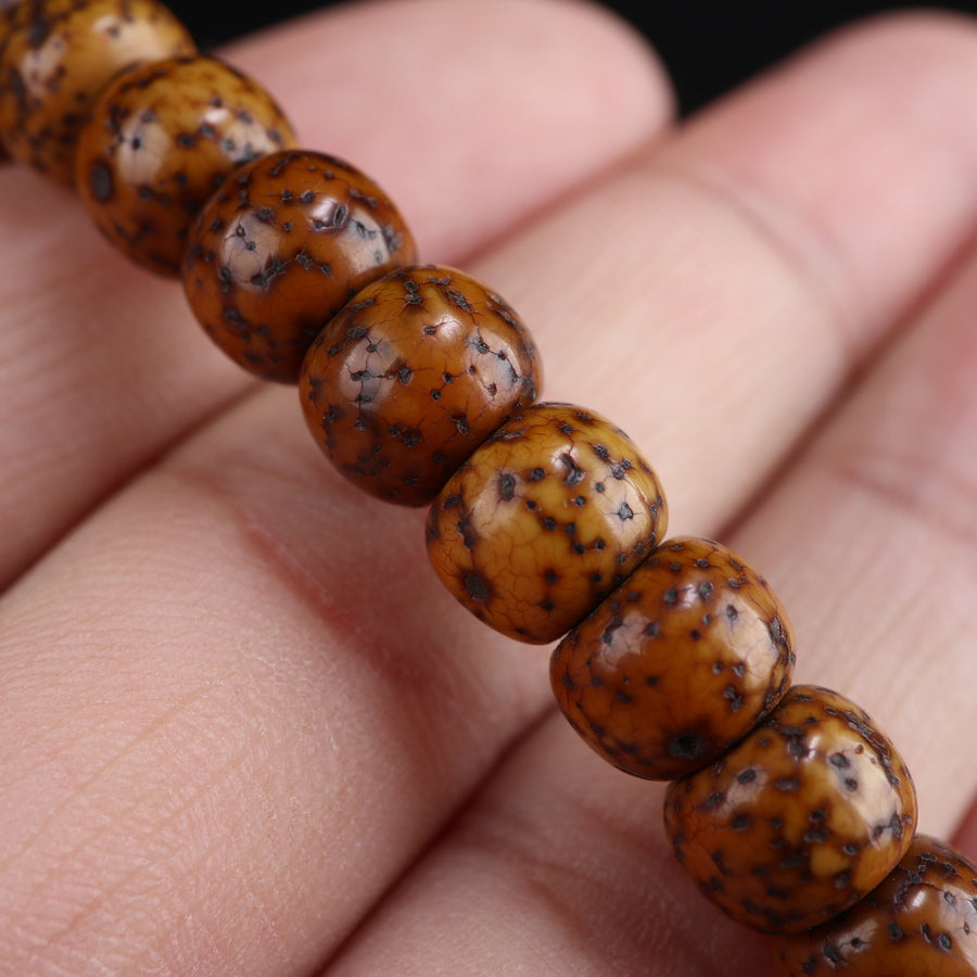 Antique Tibetan Style Star Moon Bodhi Seed Mala