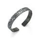 Auspicious Clouds Cuff-Bracelet, Oxidized Silver, Flat