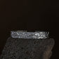 Auspicious Clouds Cuff-Bracelet, Oxidized Silver, Flat