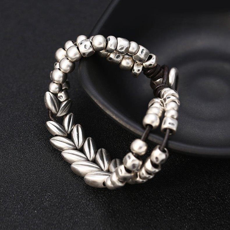 Auspicious Seeds Bracelet, 999 Silver