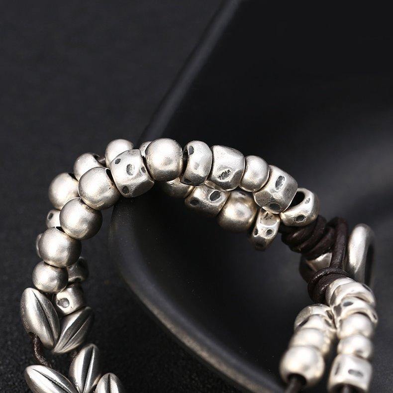 Auspicious Seeds Bracelet, 999 Silver