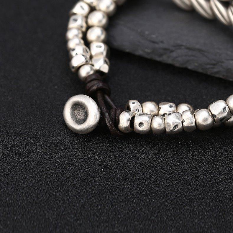 Auspicious Seeds Bracelet, 999 Silver