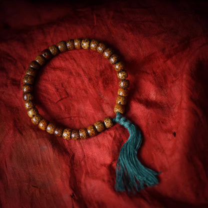 Authentic Antique Tibetan Star Moon Bodhi Seed Mala Beads