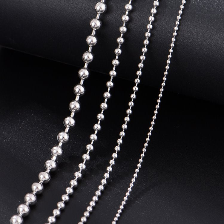 Bead Chain Necklace Spring Ring Clasp 2.5mm