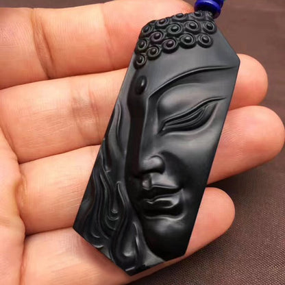 Black Jade Buddha Pendant