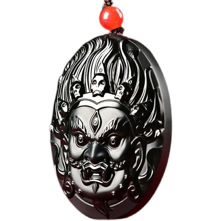 Black Jade Mahakala Pendant