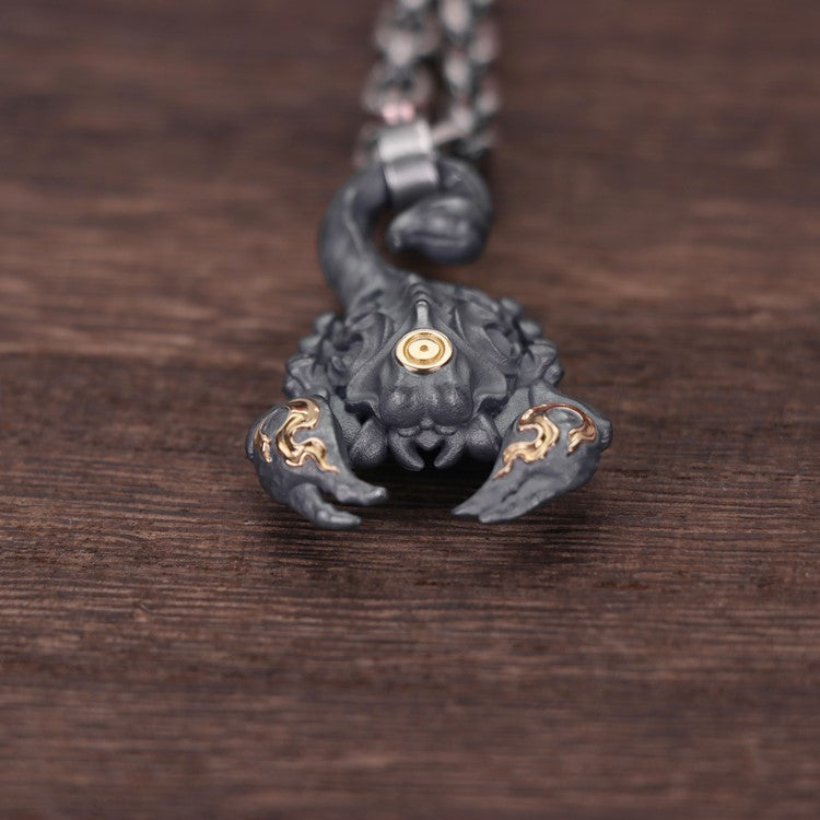 Black Scorpion Guru Dorje Drolo 18k Gold Pendant