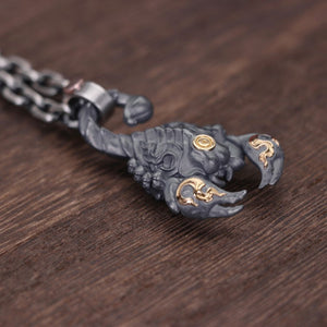 Black Scorpion Guru Dorje Drolo 18k Gold Pendant