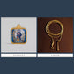 Square-Framed Black Jambala Thangka Pendant