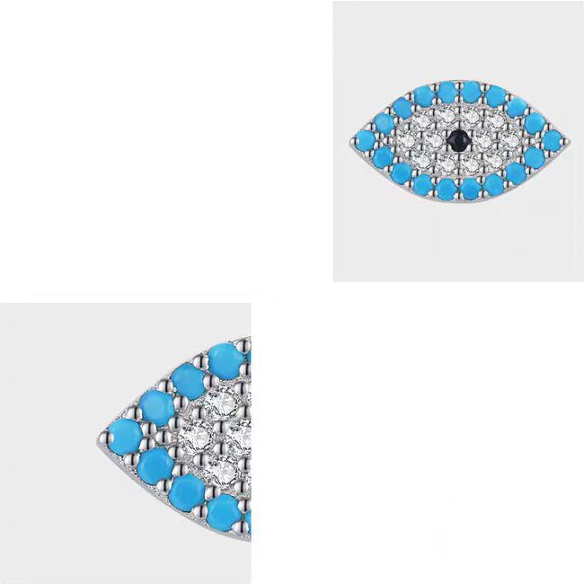 Blue Evil Eye Earrings