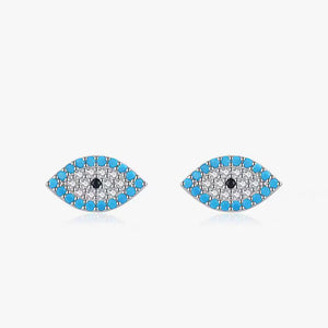 Blue Evil Eye Earrings