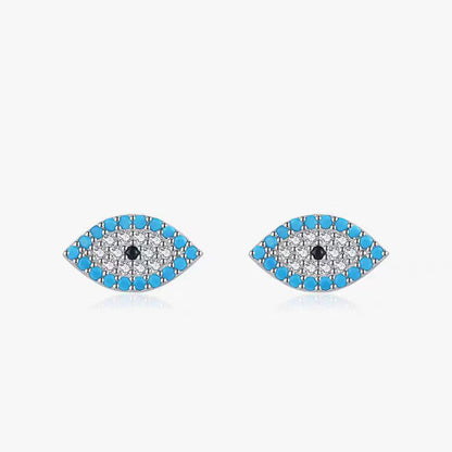 Blue Evil Eye Earrings