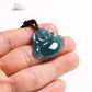 Blue Jade Laughing Buddha Pendant