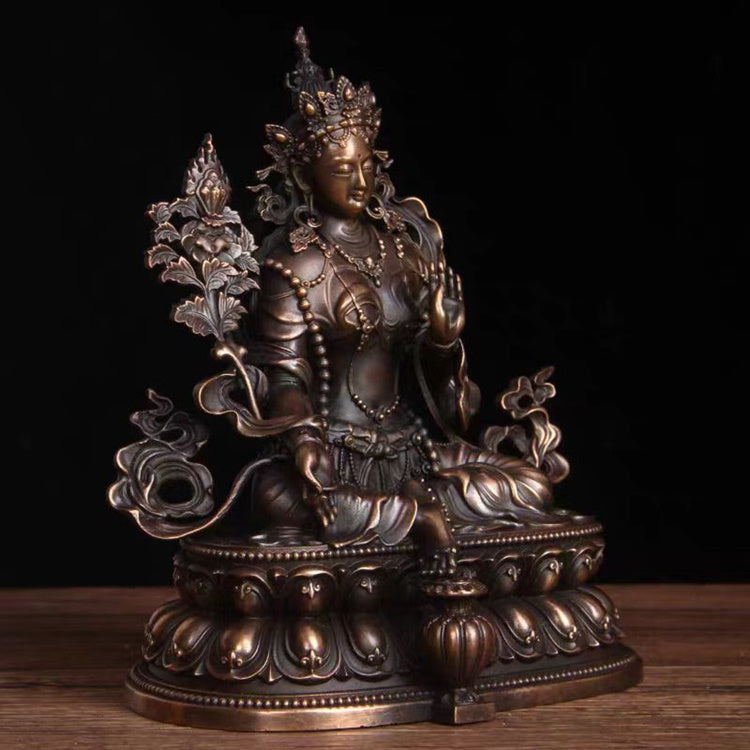 Brass Green Tara Statue