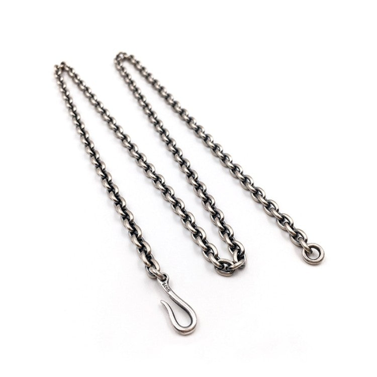 Cable Chain Necklace Hook and Eye Clasp 3.8mm