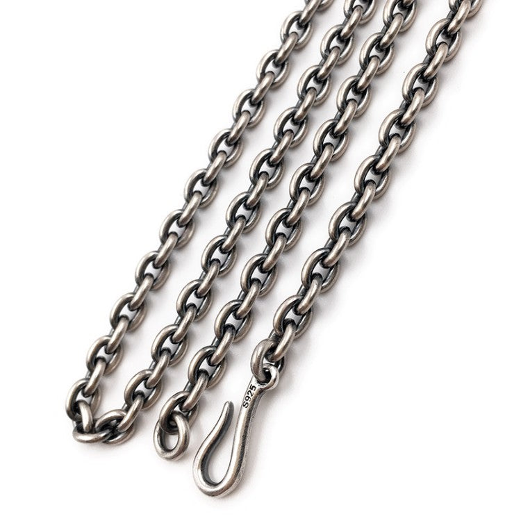 Cable Chain Necklace Hook and Eye Clasp 3.8mm