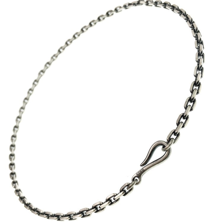 Cable Chain Necklace Hook and Eye Clasp 5mm