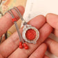 Cinnabar Red Buddha Necklace