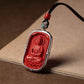 Cinnabar Red Buddha Pendant